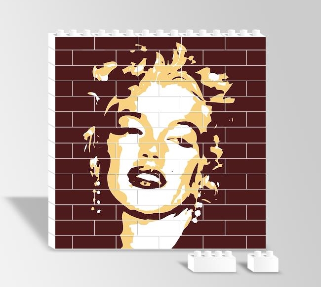 Marilyn Monroe - Kahverengi Arkaplan