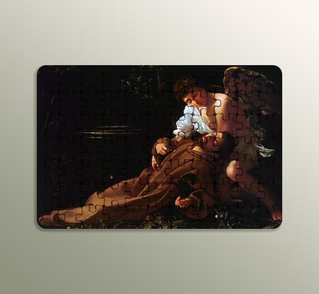 Saint Francis of Assisi in Ecstasy Ahşap Puzzle Tablohane