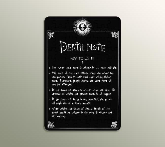 Rules of the Death Note : Page 1