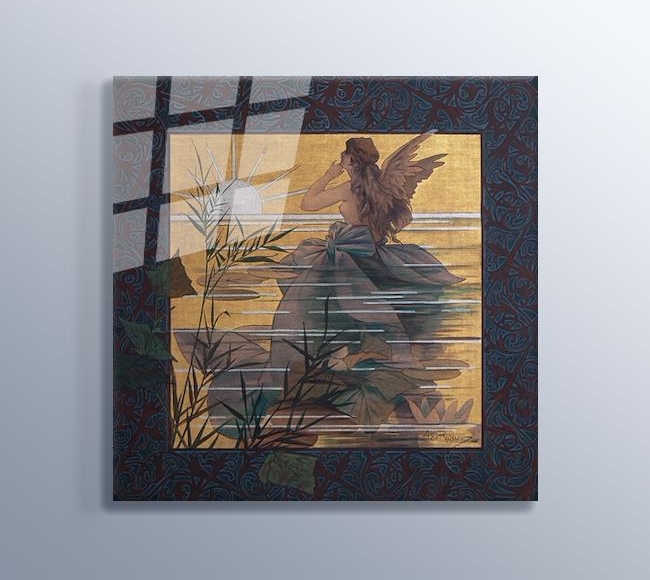 Composition with winged nymph at sunrise II