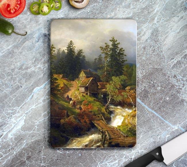 Mountain Landscape with Torrent and Water-Mill