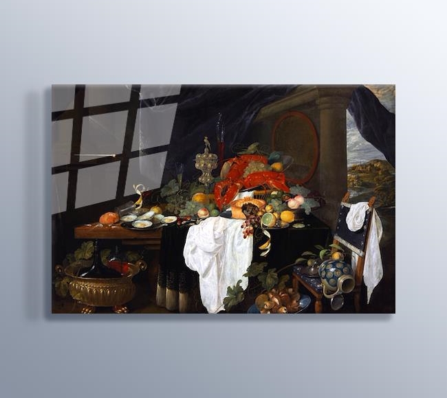 A Pronk Still Life with Fruit, Oyters, and Lobsters