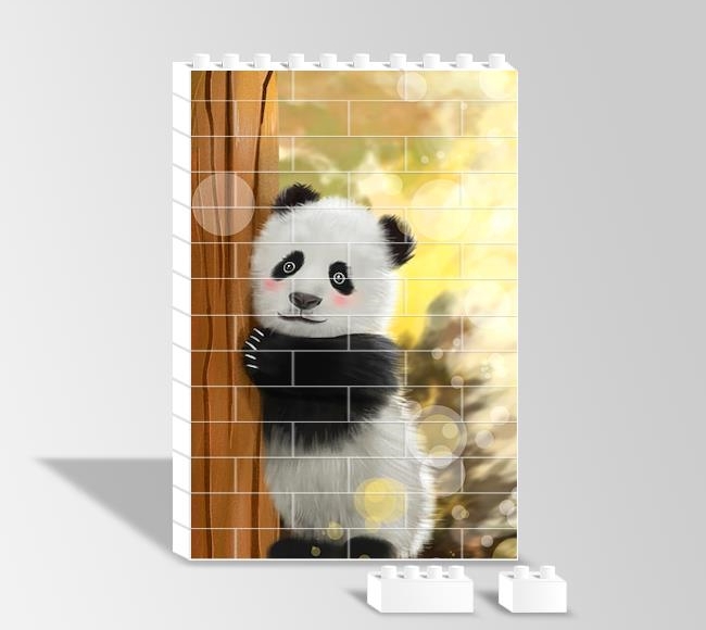 Yavru Panda Gerçekçi Çizim