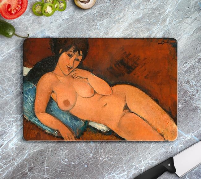 Nude on a Blue Cushion