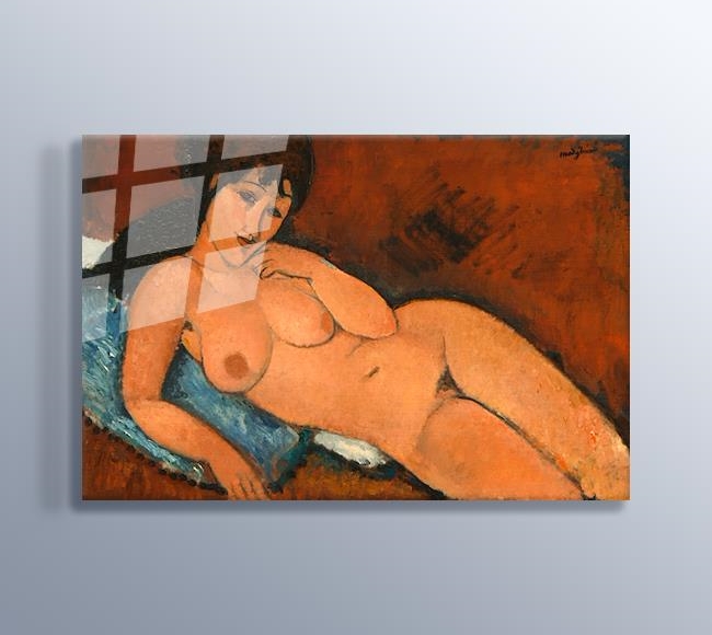 Nude on a Blue Cushion