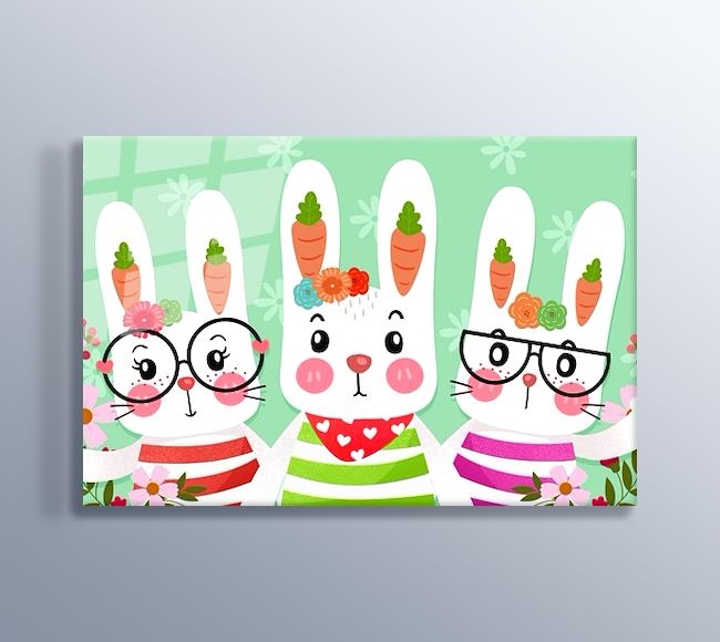 Üç Sevimli Tavşan