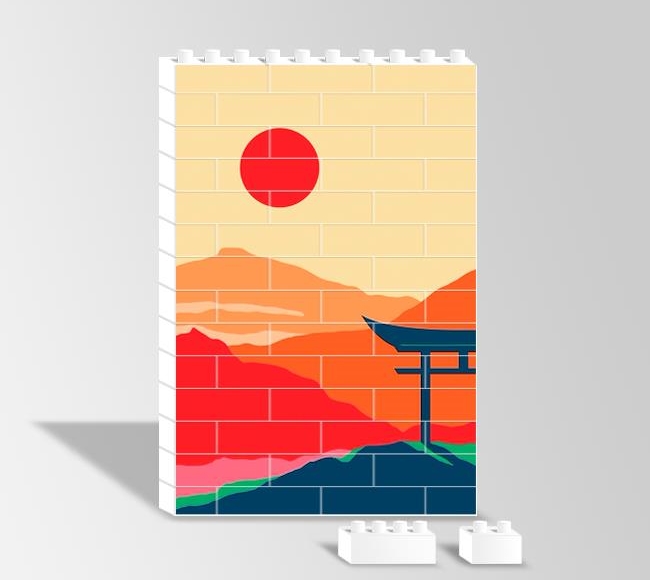 Renklerin Deseni - Kırmızı Güneş Japonya