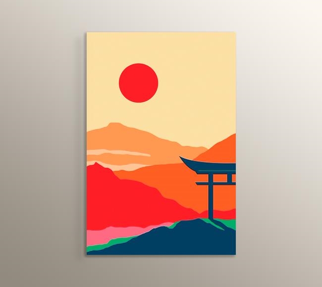 Renklerin Deseni - Kırmızı Güneş Japonya