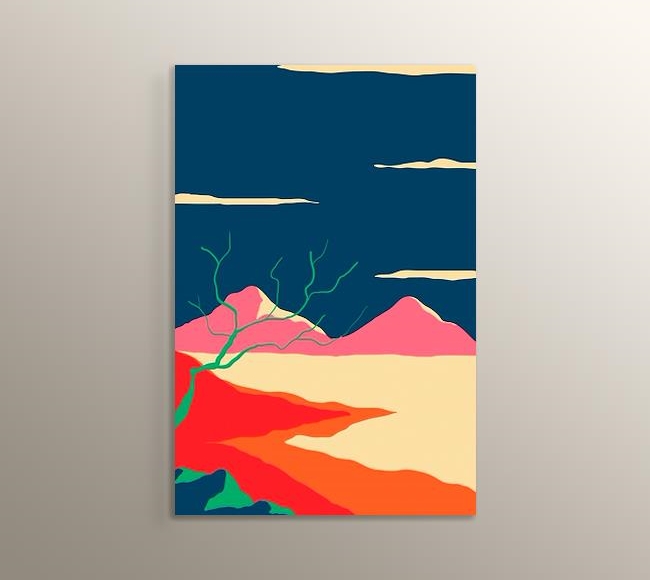 Renk Desenler - Gökyüzü ve Pembe Dağlar