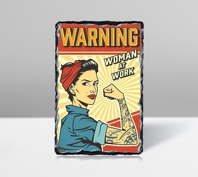 Dikkat Çalışan Kadın - Warning - Woman at Work