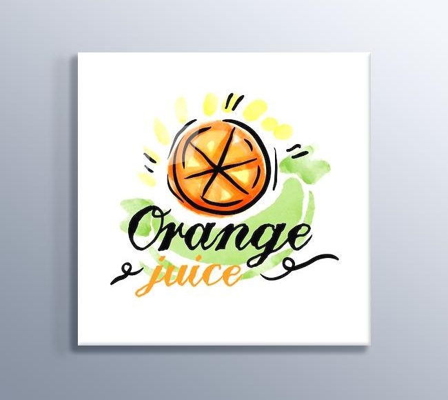 Portakal Suyu - Orange Juice - Sulu Boya Deseni