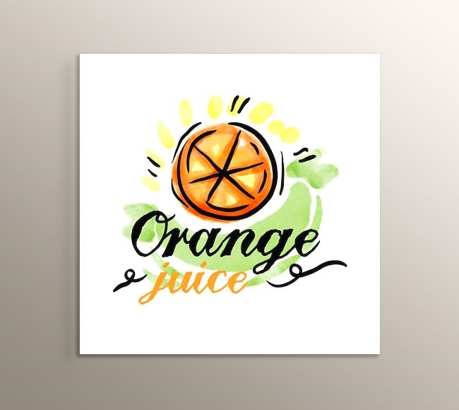 Portakal Suyu - Orange Juice - Sulu Boya Deseni
