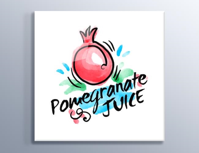 Nar Suyu - Pomegranate Juice - Sulu Boya Deseni