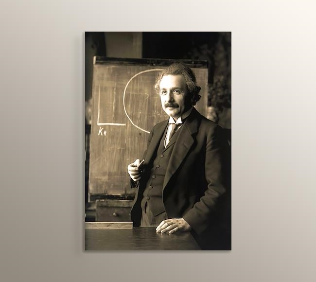 Albert Einstein - Kara Tahtada Anlatım Yaparken