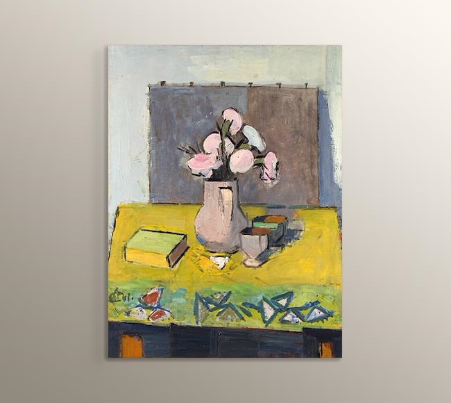 Still life with vase - Vazo ve çiçekler ile natürmort