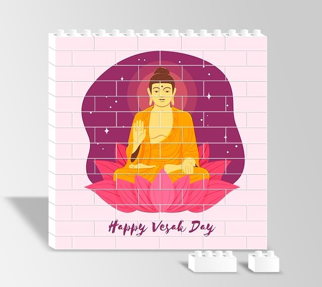 Happy Vesak Day İllüstrasyonu