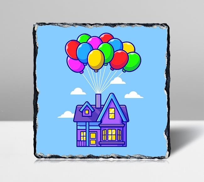 Bacasındaki Balonlarla Uçan Ev