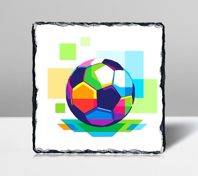 Beyaz Fonda Stilize Edilmiş Futbol Topu