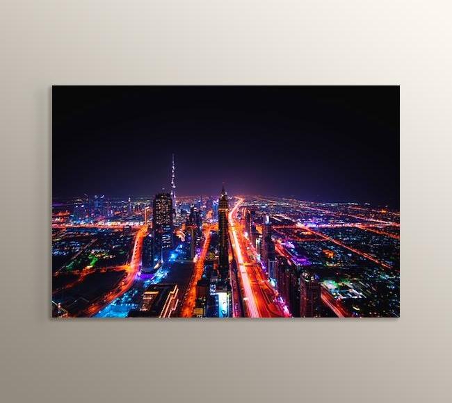 Gökdelenler ve Şehir Işıkları - Dubai