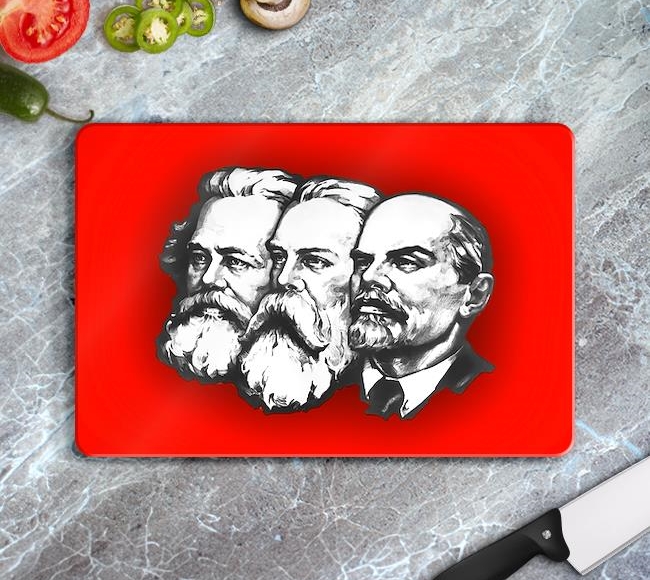 Marx, Engels ve Lenin - Sovyet Propaganda Posteri