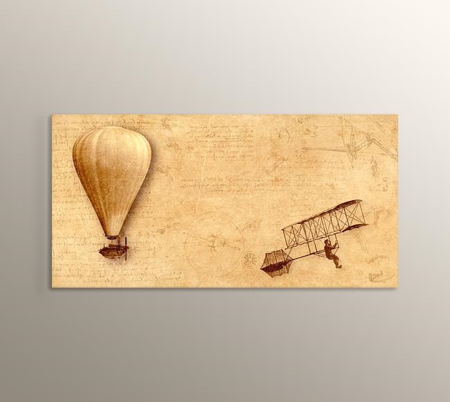 Uçan Balon ve Çift Kanatlı Uçak Proje Çizimleri