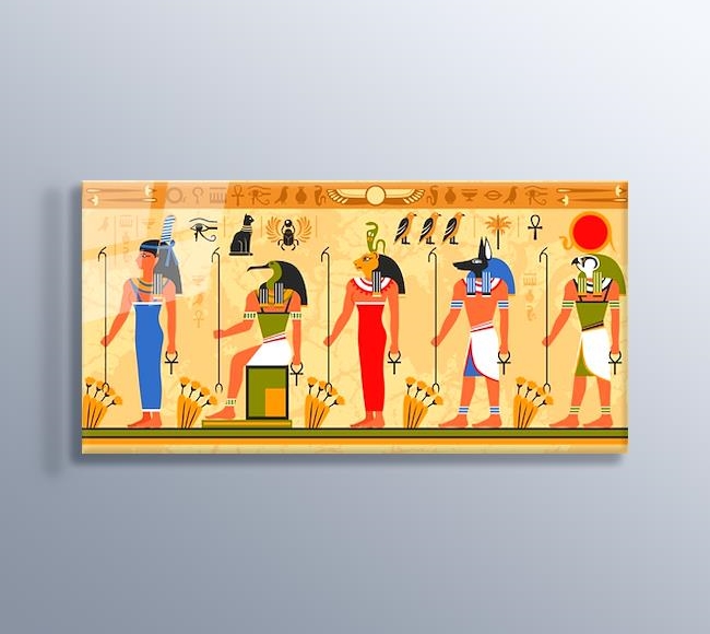 Mısır Piramitleri Duvardaki Çizimler