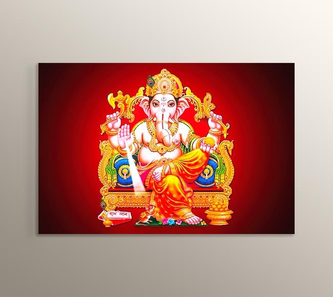 Hint Mitolojisi - Tahtındaki Ganesh