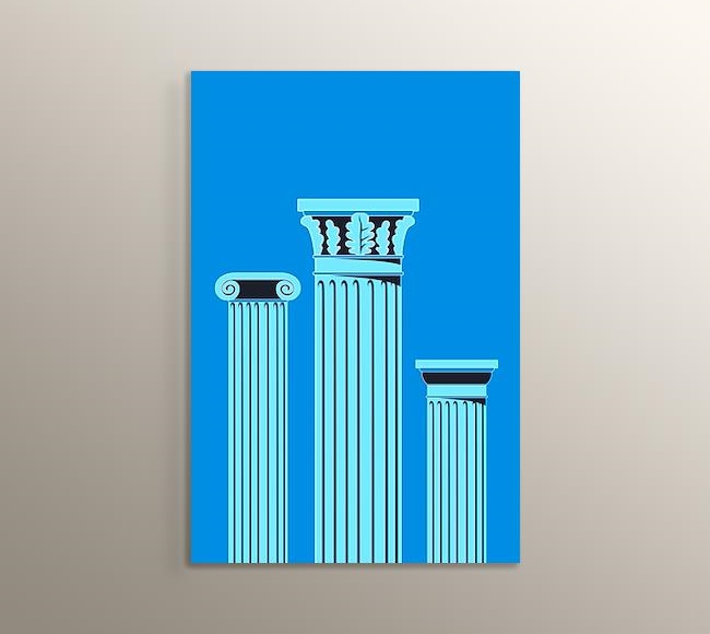 Mavi Antik Roma Afişi
