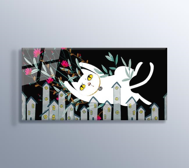 Binalar Arasında Uçuşan Dev Beyaz Kedi