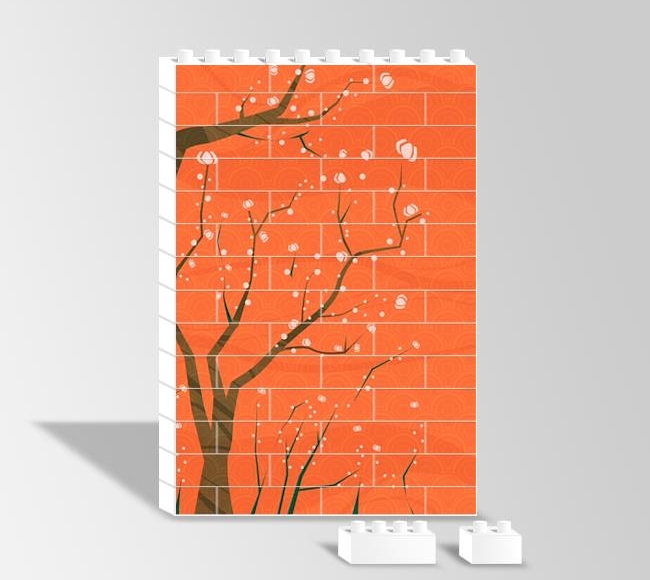 Minimalist Ağaçlar Japon Afişi
