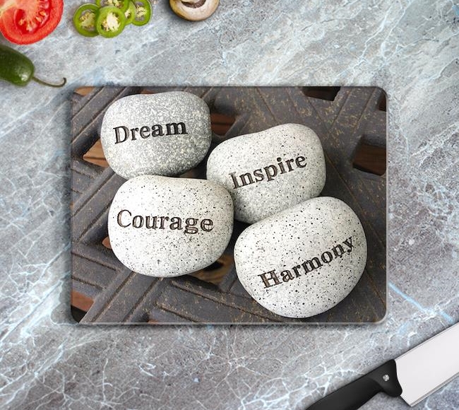 Dream, Inspire, Courage, Harmony Tipografi