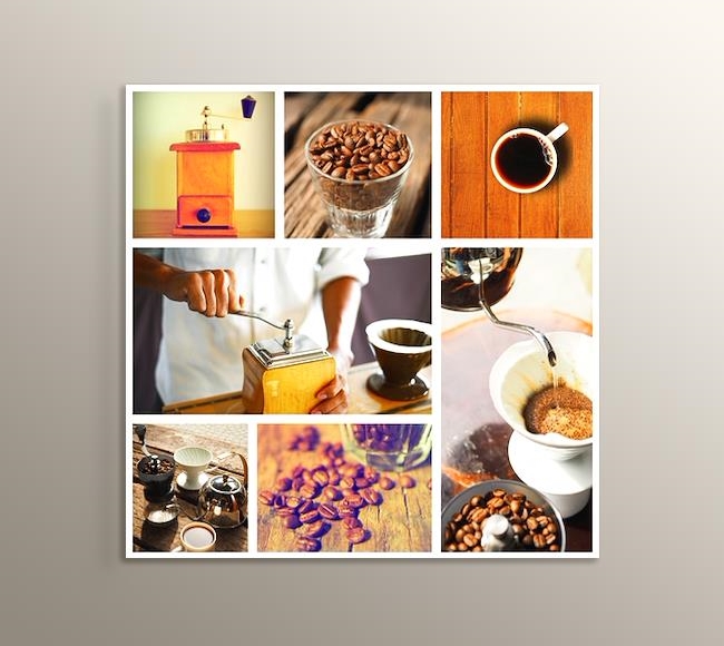 Kahve Üretiminin Evreleri - Mozaik Kolaj