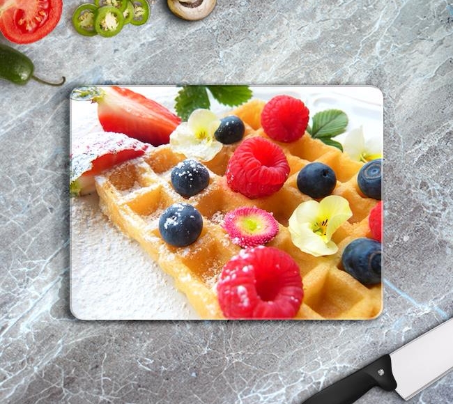 Üzeri Süslenmiş Waffle - Yakın Çekim