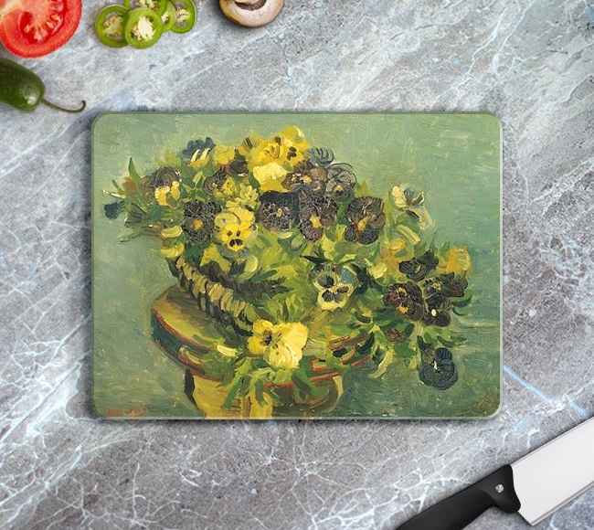 Basket of pansies - Mand met viooltjes