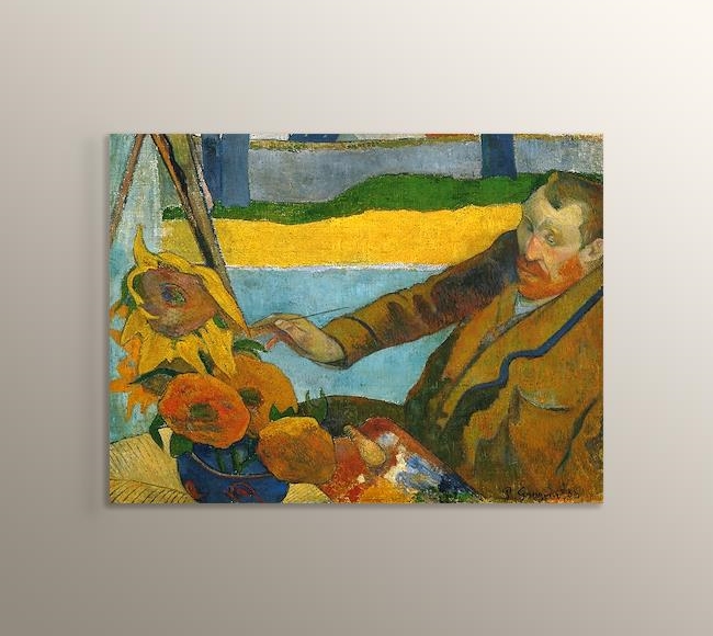 Vincent van Gogh painting sunflowers - Van Gogh Ay Çiçekleri Çalışırken