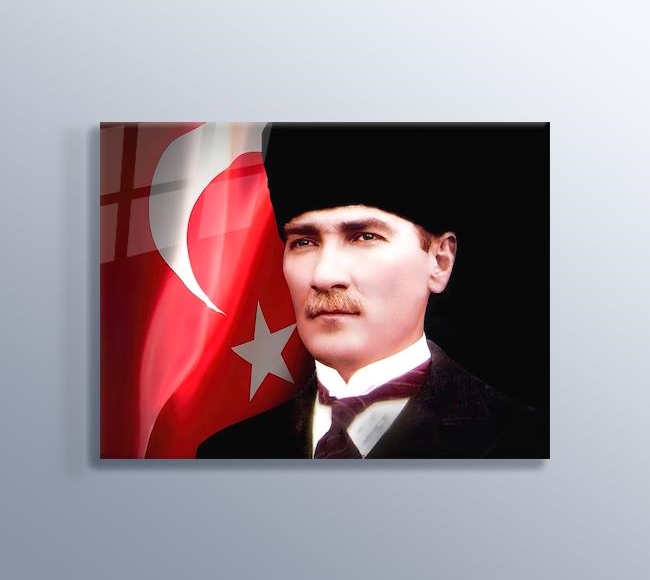 Atatürk ve Türk Bayrağı - Kurumsal Yatay