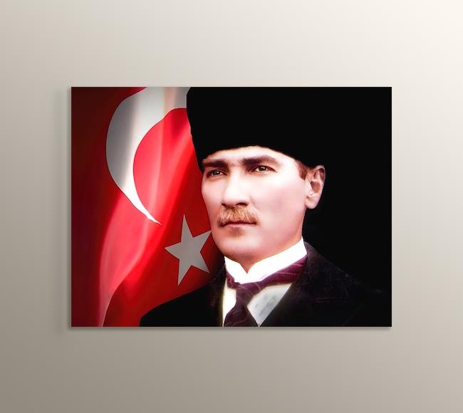 Atatürk ve Türk Bayrağı - Kurumsal Yatay