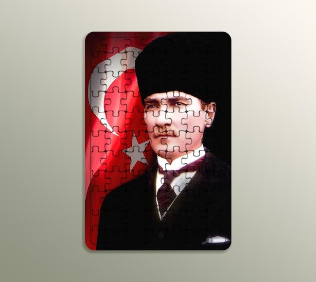 Atatürk ve Türk Bayrağı - Kurumsal Dikey