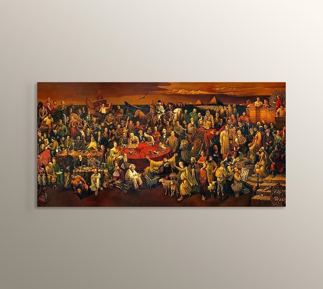 103 Ünlü ve Atatürk Bir Resimde - 103 Famous Faces in One Painting