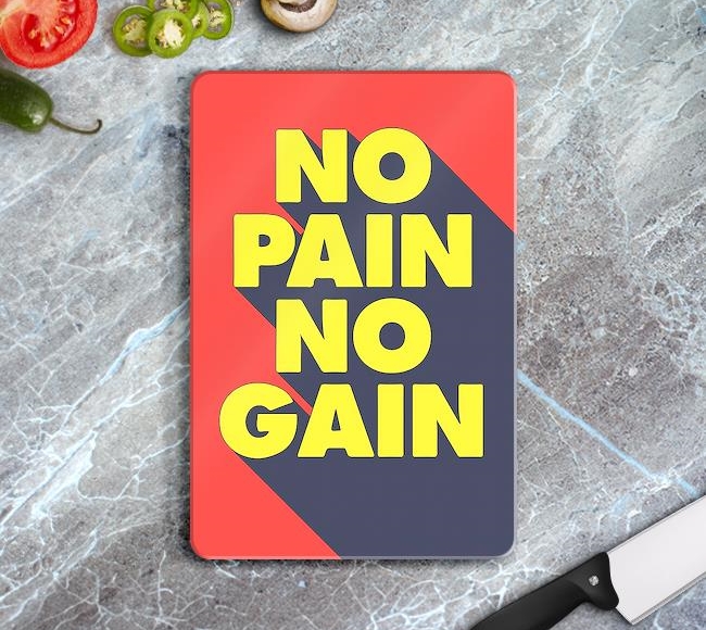 No Pain No Gain - Tipografi