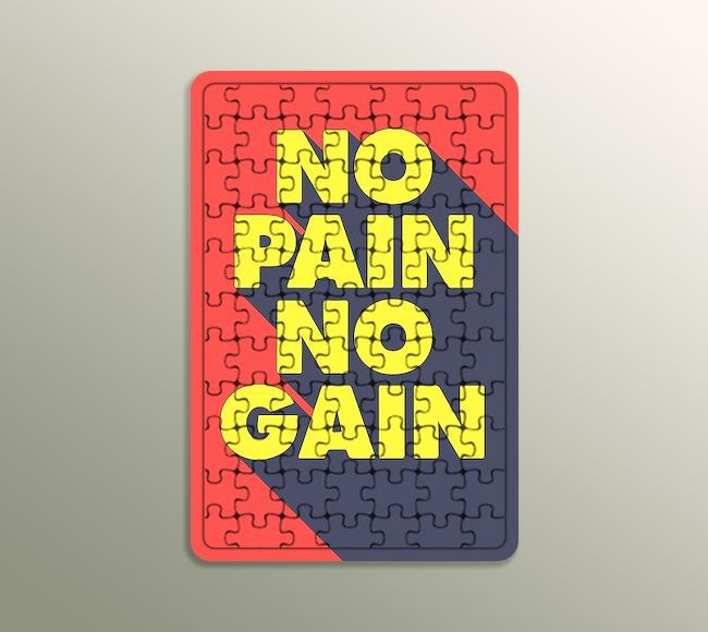 No Pain No Gain - Tipografi