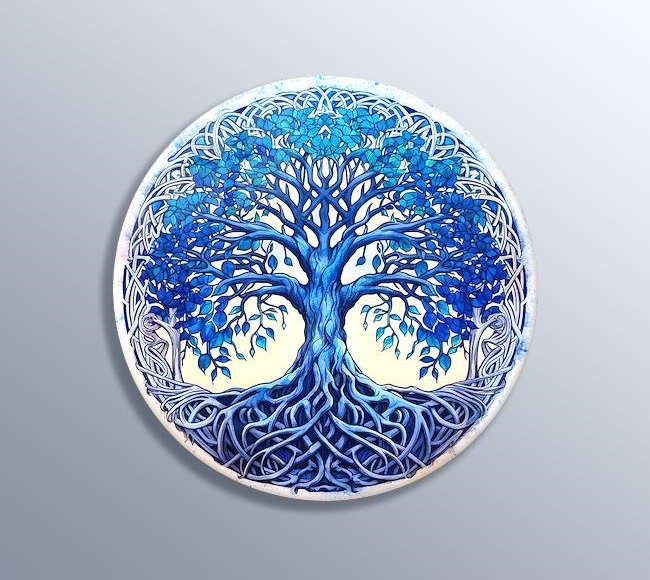 Mavi Serenat: Dekoratif Hayat Ağacı