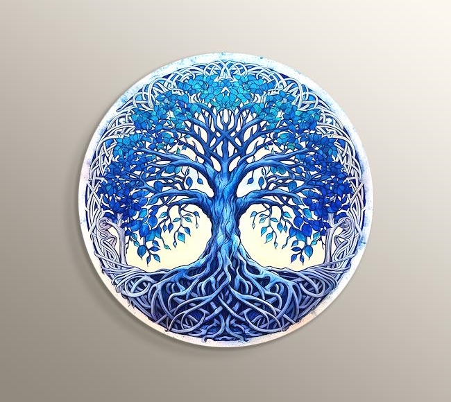 Mavi Serenat: Dekoratif Hayat Ağacı