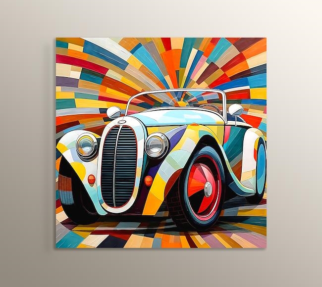 Picasso Tarzı Retro Araba Sanatı