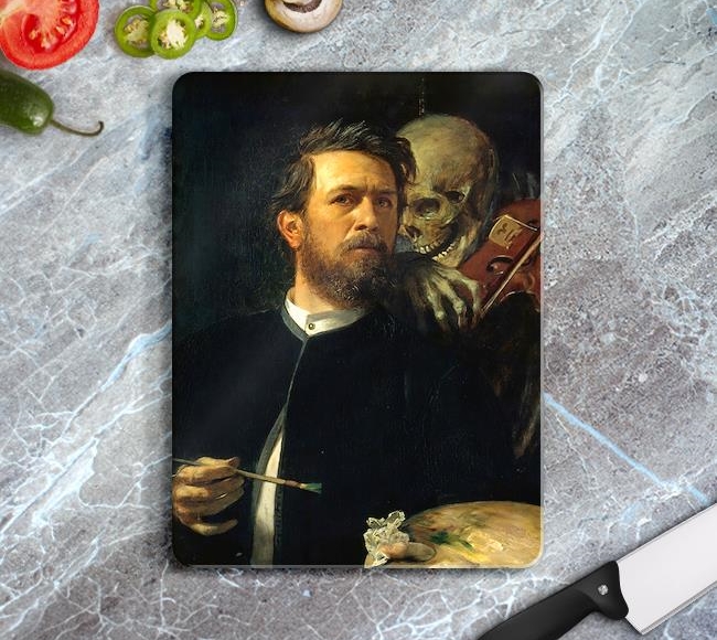 Self-Portrait with Death Playing the Fiddle