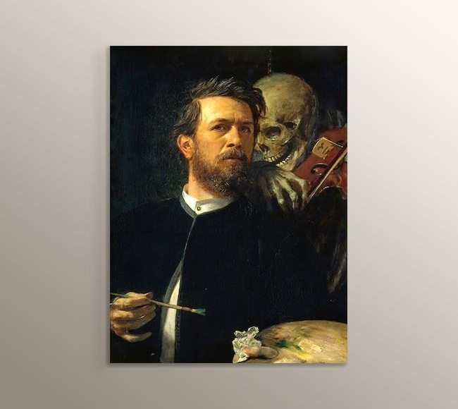 Self-Portrait with Death Playing the Fiddle