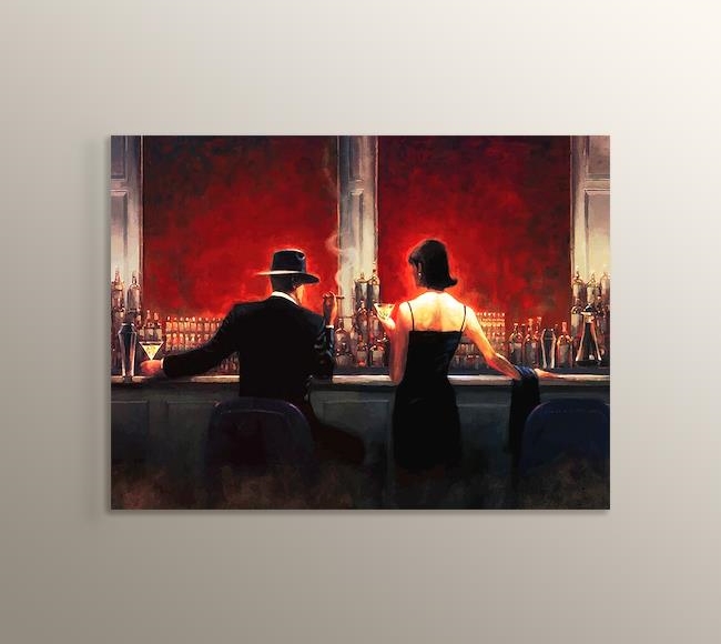 Man and Woman in Evening Lounge