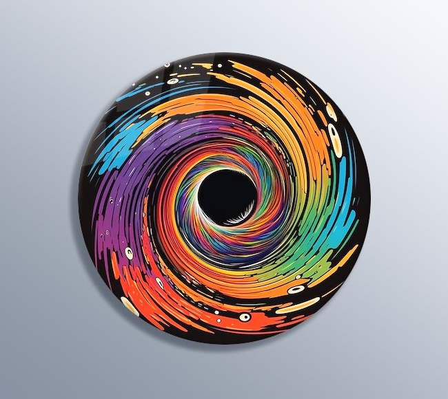 Gökkuşağı Spiralli Renkli Döngü