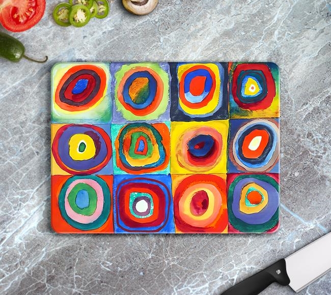 Color Study. Squares with Concentric Circles - Renk Çalışması. Eşmerkezli Daireli Kareler 1913